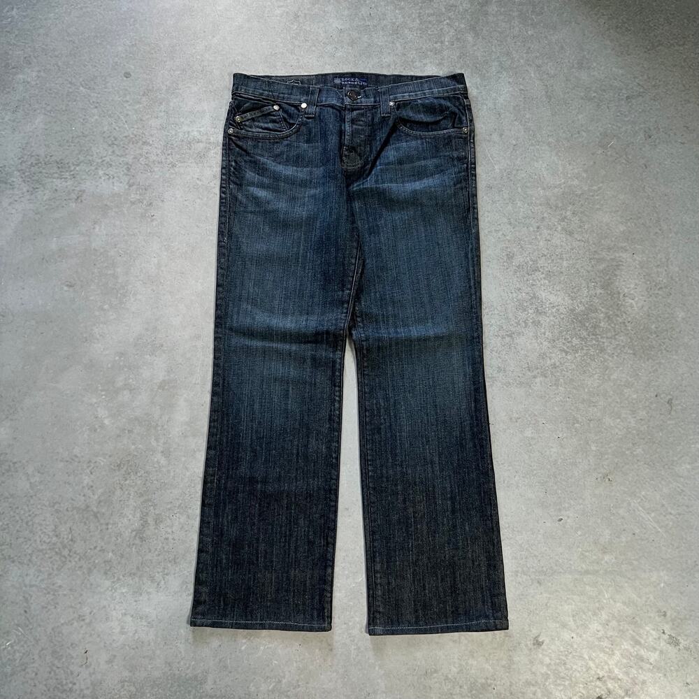 Rock & Republic Relaxed Straight Men's Size 34x31 Jeans Loose Baggy Dark Denim